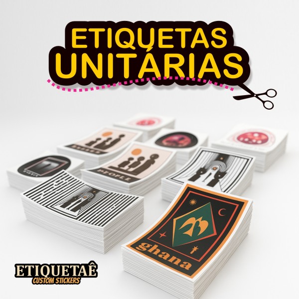 Etiquetas Unitárias - Medidas e Quantidades Personalizadas
